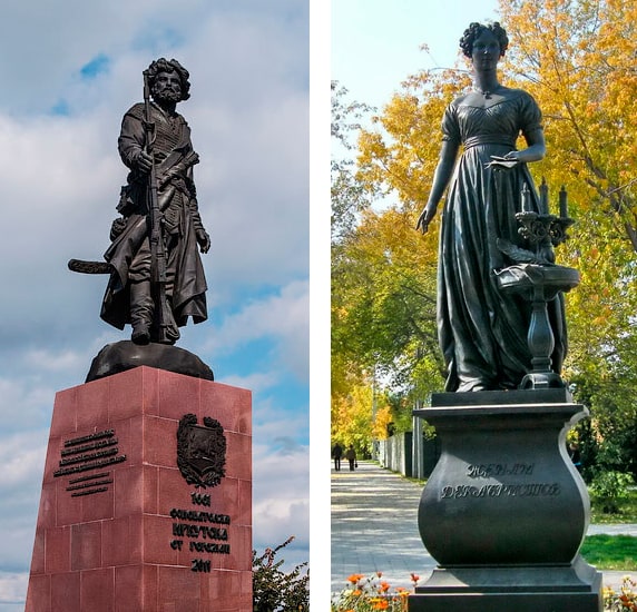 Памятники: «Основателю Иркутска» и «Женам декабристов»